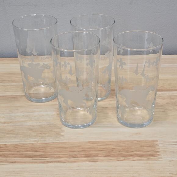 Arthur Court Churchill Downs Mint Julep Glass Fleur de Lis Kentucky Derby - Picture 7 of 14